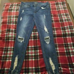 Rue21 size 10 distressed skinny jeans